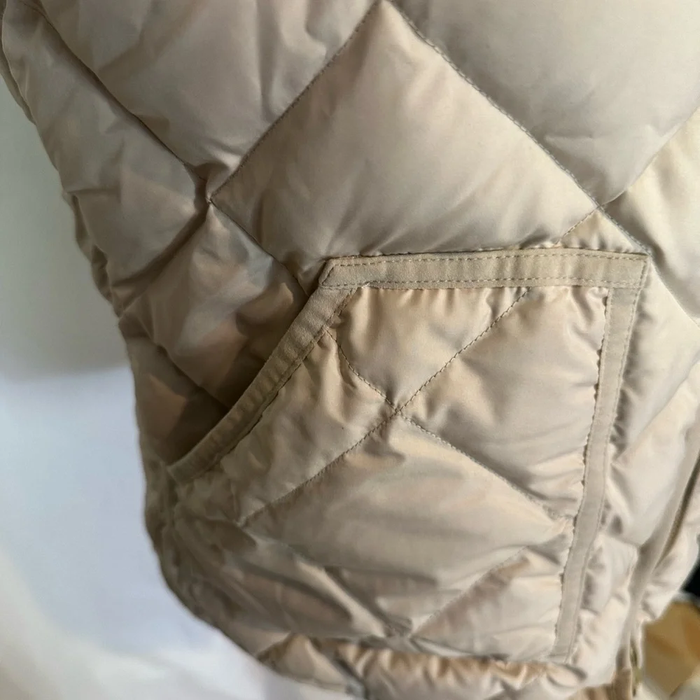 J. Crew Beige Quilted Vest
